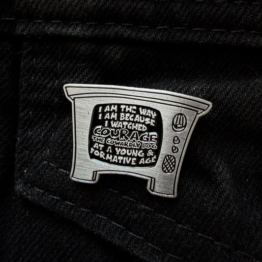 THE COURAGE RAISED ME ENAMEL PIN