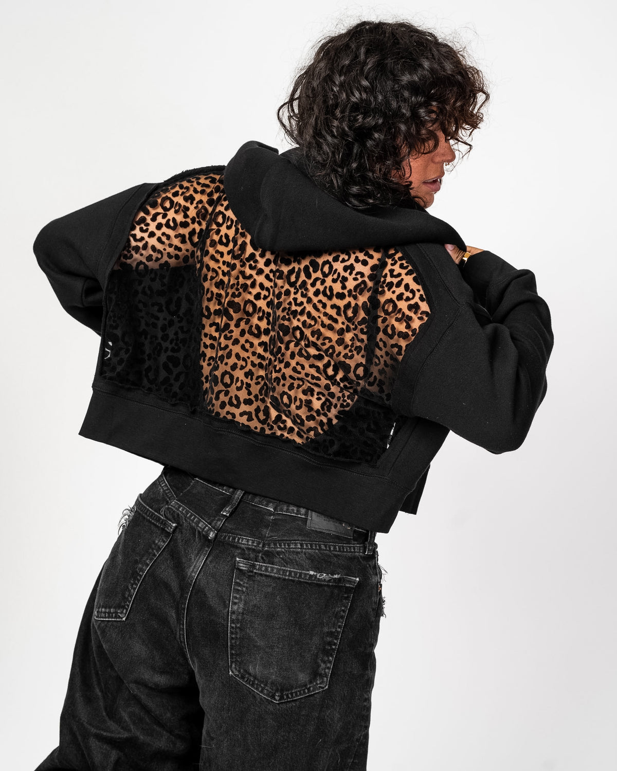 THE CROPPED BACKLESS LACE HOODIE (PREORDER)