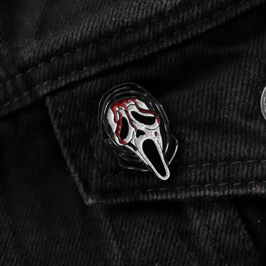 SPARKLY GHOSTFACE PIN