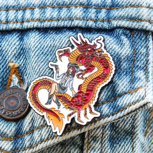 DRAGON COWGIRL PIN