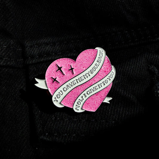 THE DEMON HUNTER GLITTER ENAMEL PIN