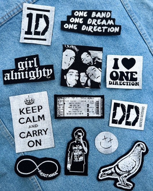 ONE DIRECTION DENIM PATCHES