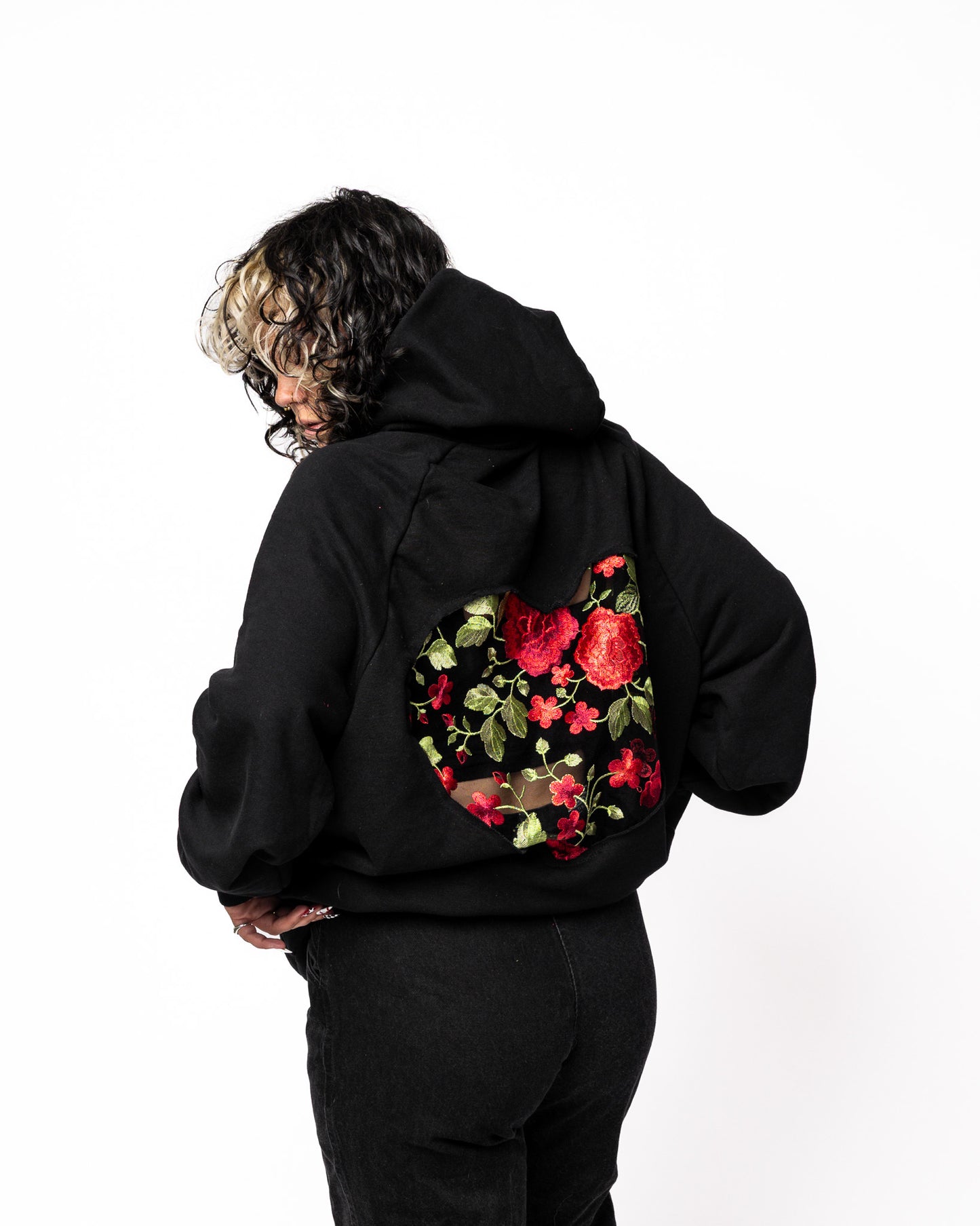 THE HEART CUT OUT LACE HOODIE (PREORDER)