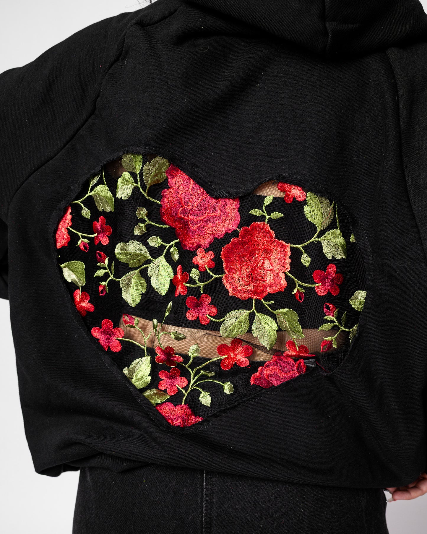 THE HEART CUT OUT LACE HOODIE (PREORDER)