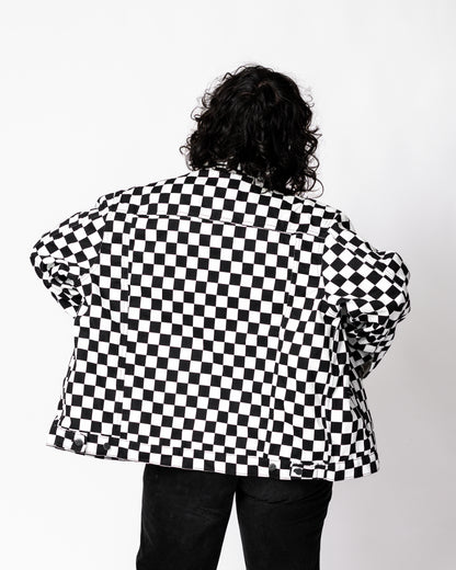 CHECKERBOARD TRUCKER JACKET