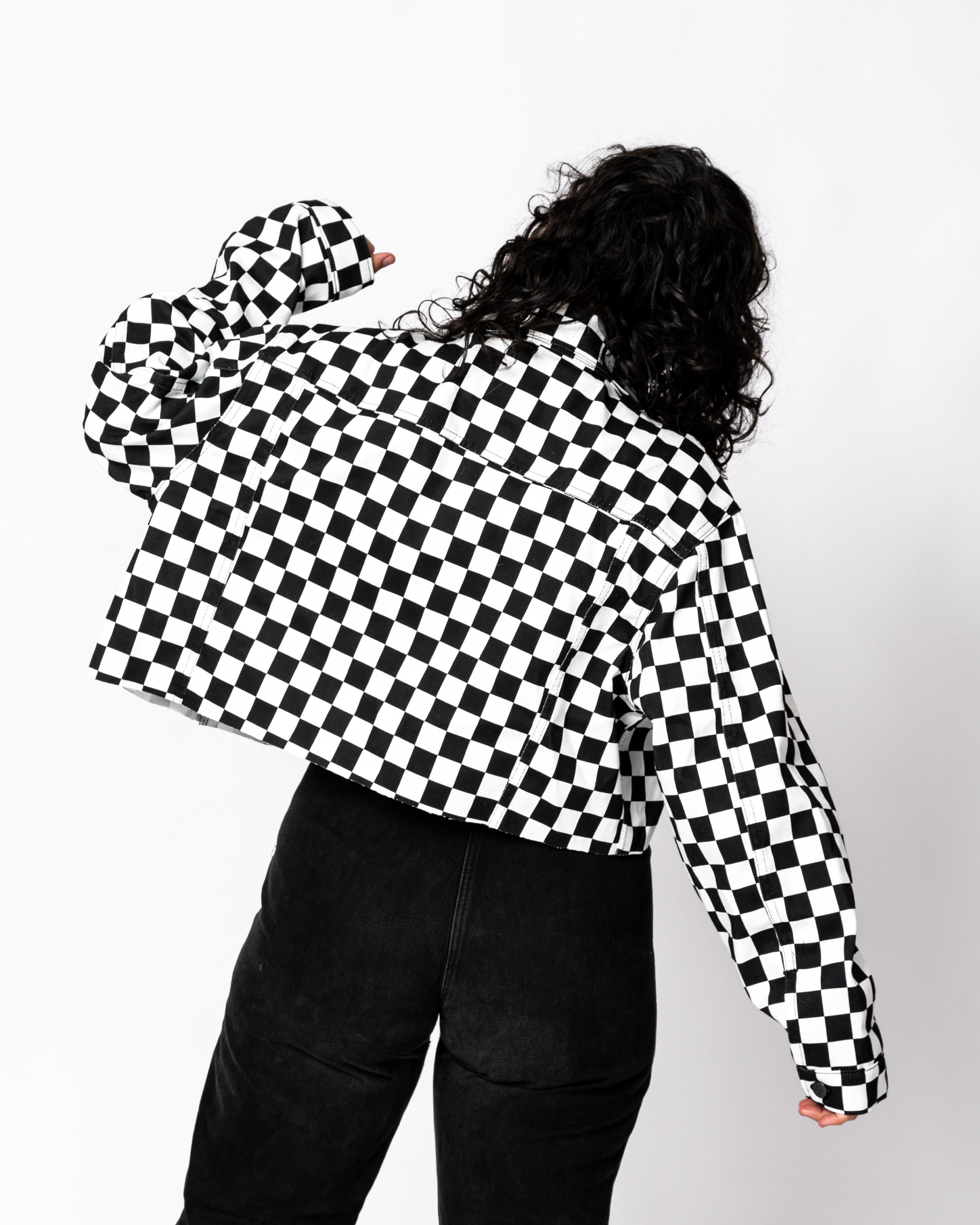 CHECKERBOARD TRUCKER JACKET – Dragon Denim