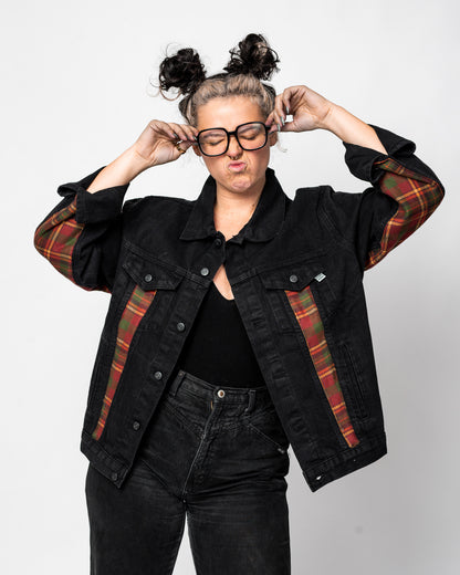 the christmas flannel trucker