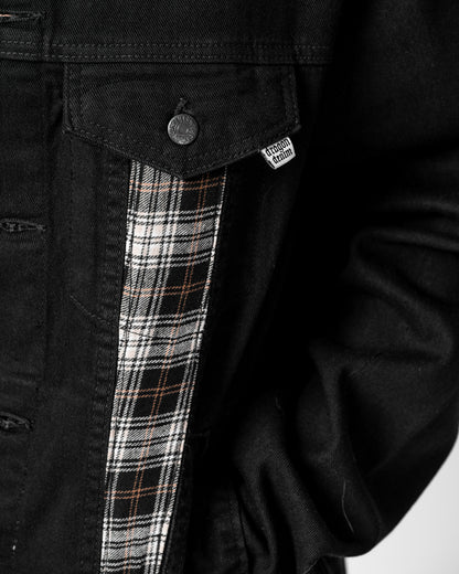 THE VINTAGE CAT PLAID TRUCKER JACKET