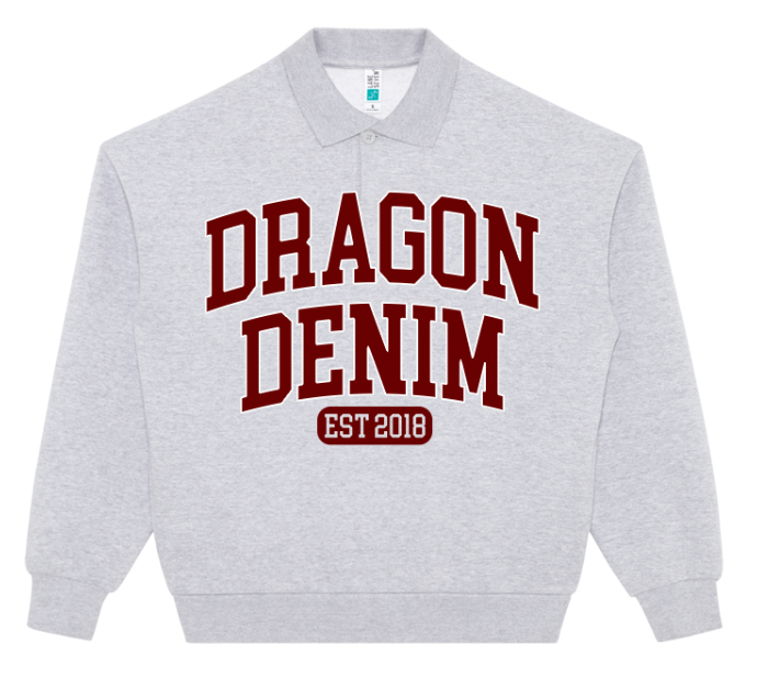 DRAGON DENIM VARSITY CREWNECK