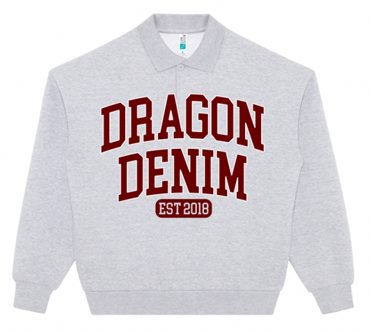 DRAGON DENIM VARSITY CREWNECK