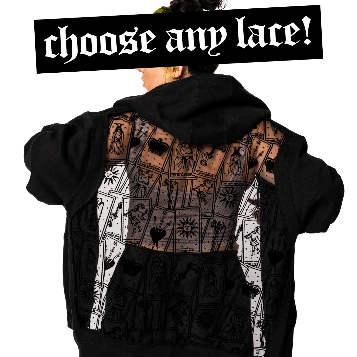 THE BACKLESS LACE HOODIE (PREORDER)