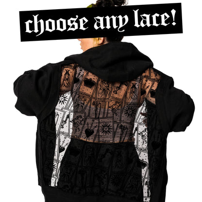 THE BACKLESS LACE HOODIE (PREORDER)
