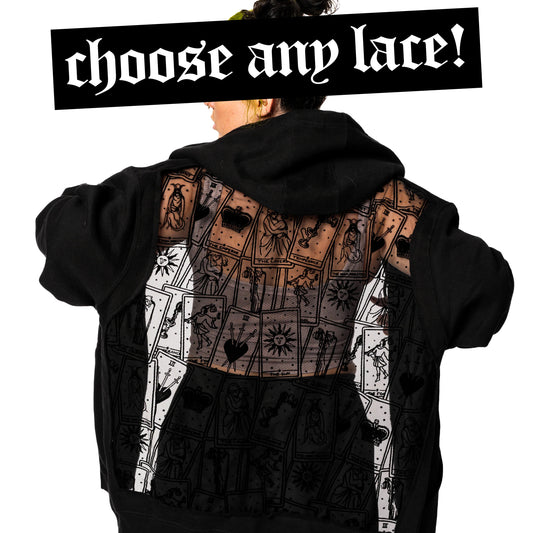THE BACKLESS LACE HOODIE (PREORDER)